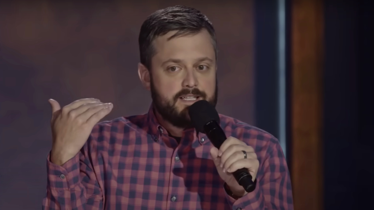 Nate Bargatze performing stand-up on The Stand-Ups