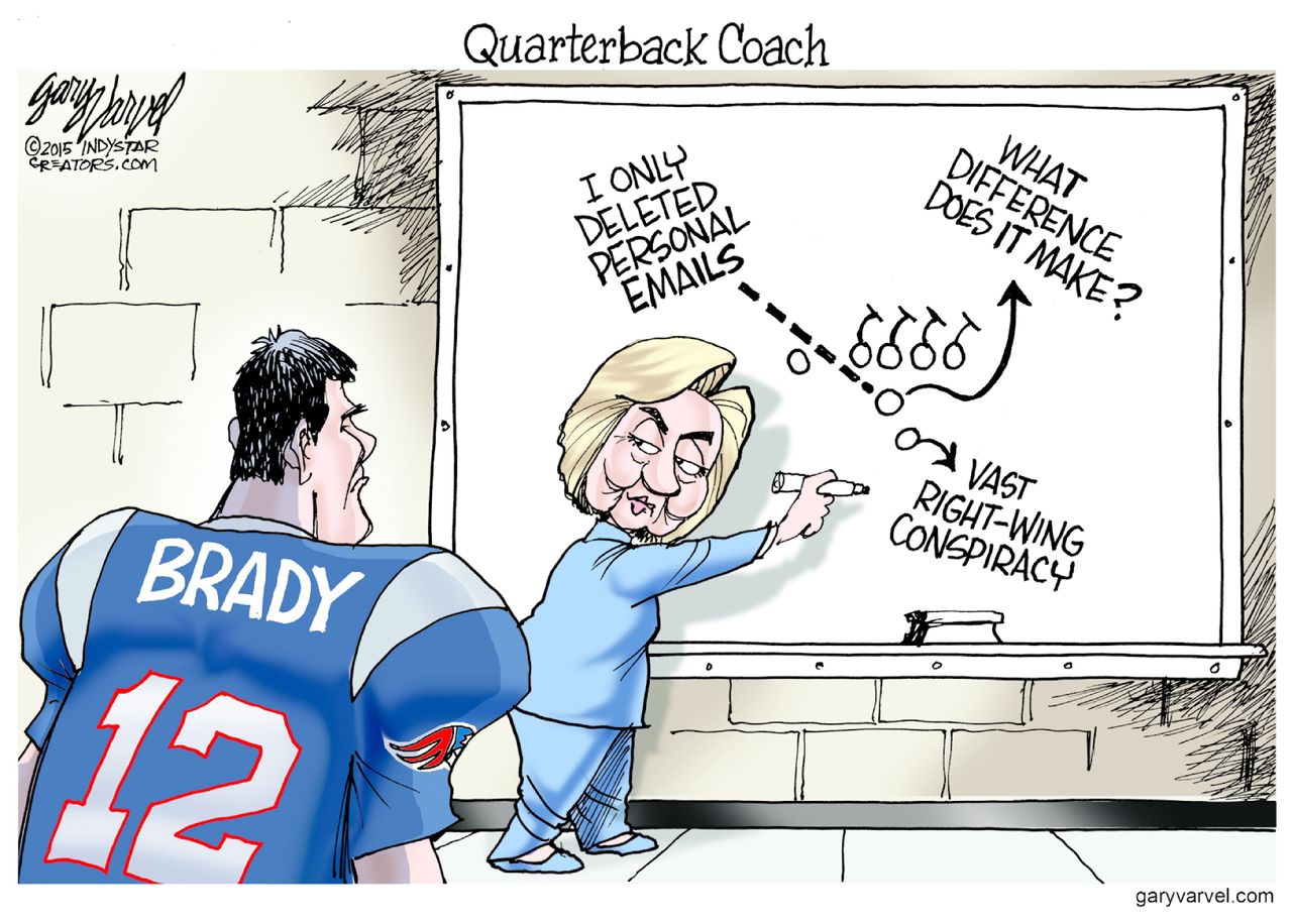 Political cartoon U.S. Hillary Clinton Emails