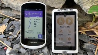 Bike GPS units homescreen views