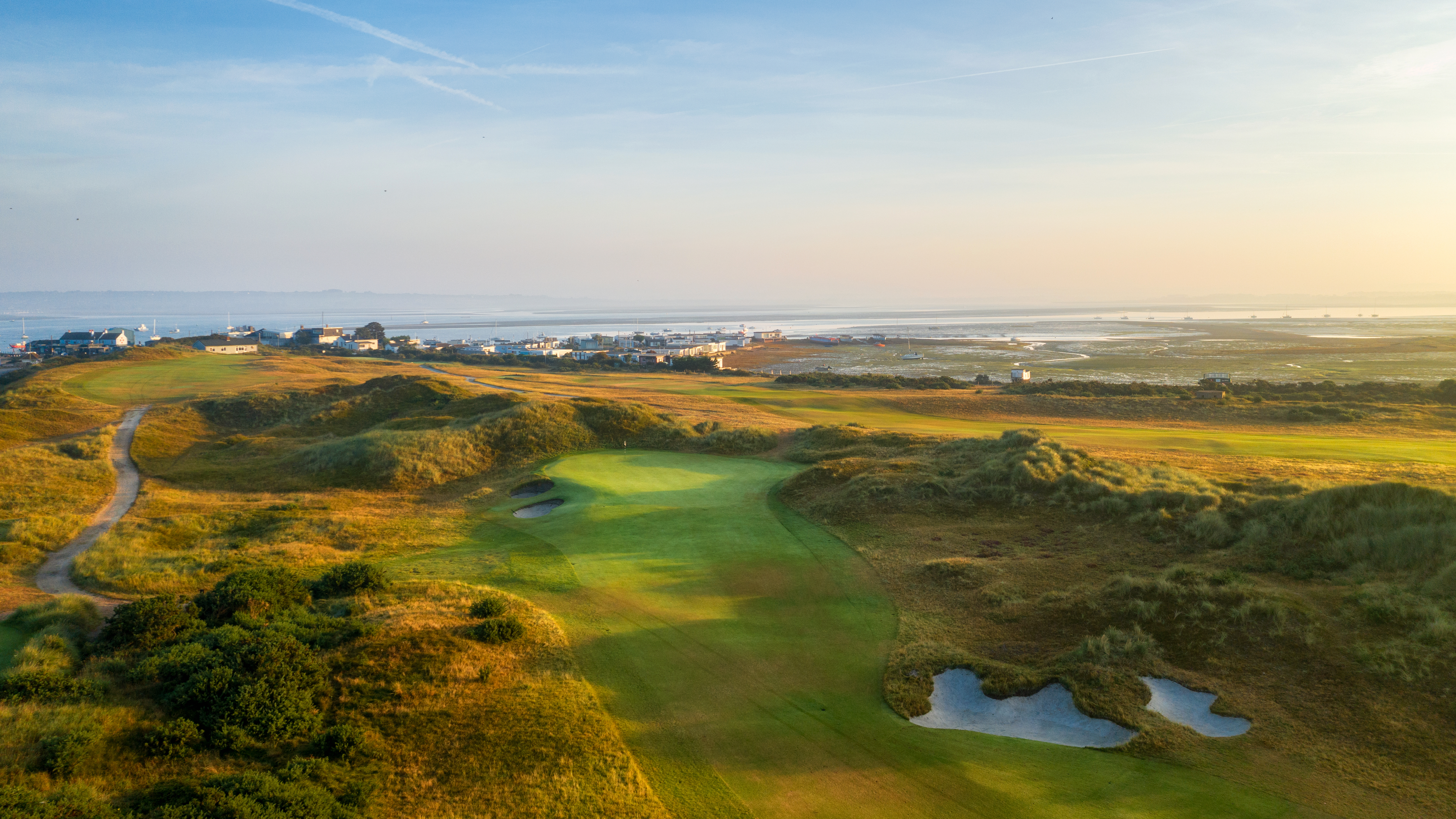 Looking down on the 12th hole at Hayling