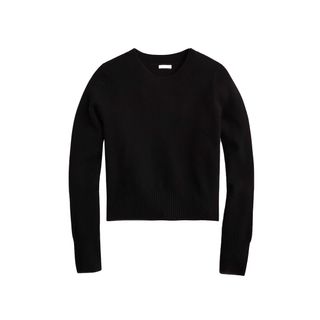 jcrew, Cashmere Shrunken Crewneck Sweater