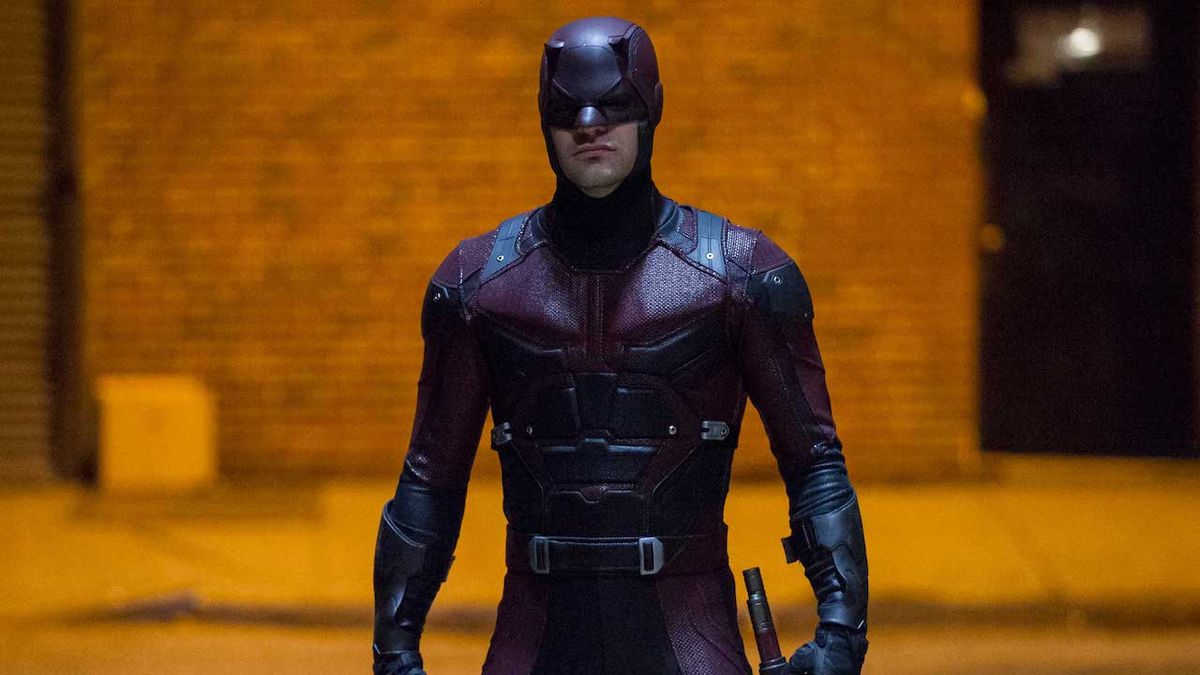 Costumed Daredevil in Netflix series