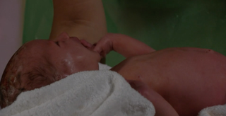 Louise gives birth to baby Peggy in EastEnders
