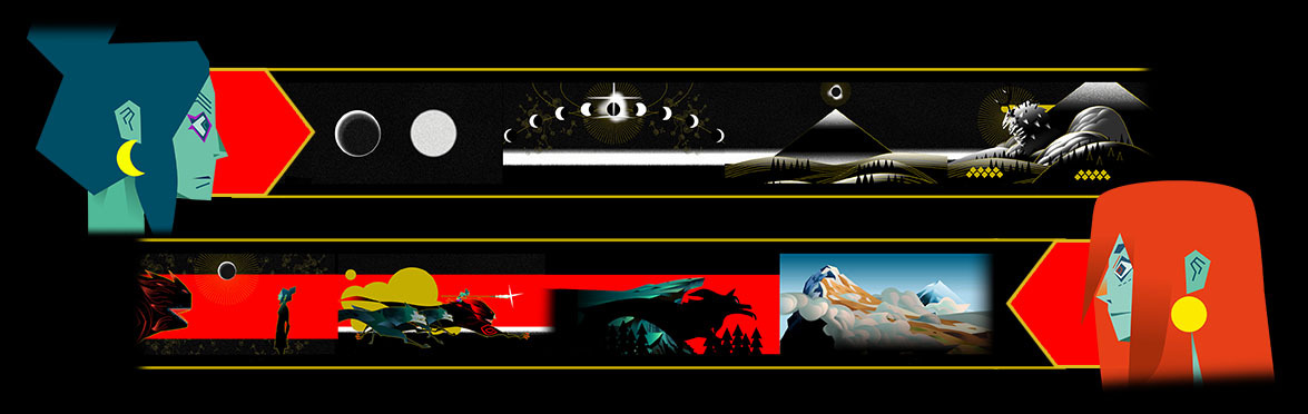 A stylised Japanese game