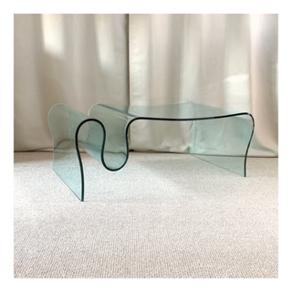 Mid-Century modern curved glass table