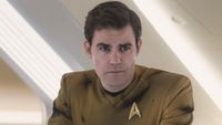 Kirk in his dirty uniform. 