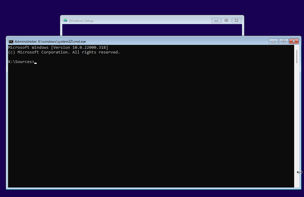 Windows 11 installer command prompt