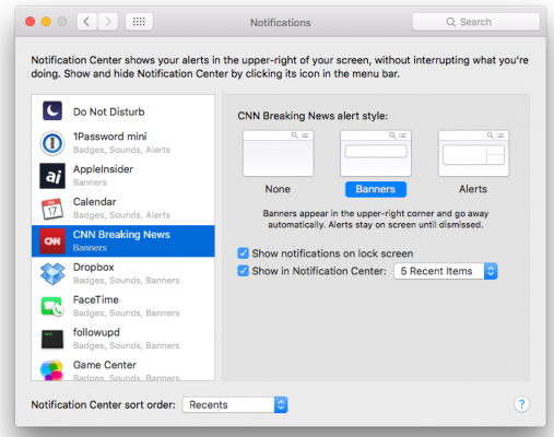 how to turn off website notifications safari