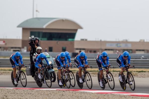 Garmin-Sharp comes through for another lap.