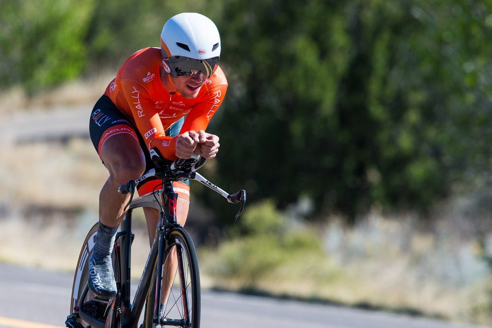 Evan Huffman (Rally Cycling) rides during stage 3 of the Tour of The Gila