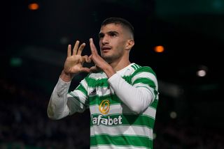 Liel Abada celebrates scoring for Celtic