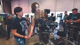 University of Montevallo student Kaitlyn Wayne gets hands-on instruction at CineCentral during 2024’s NAB Show. Organizers say expect even more such opportunities this year.