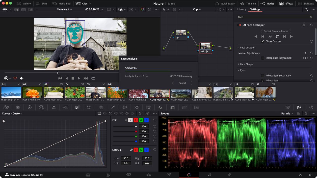 Using Blackmagic Design's Resolve Studio 21 during our review process