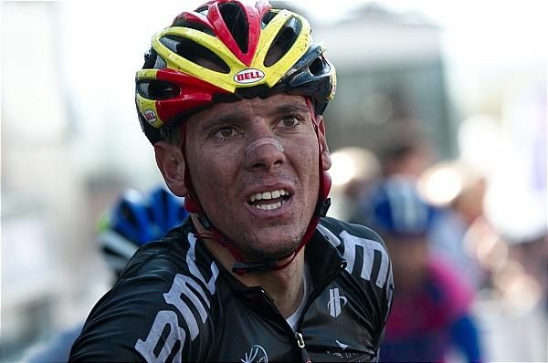 Defending champion Philippe Gilbert (BMC) recovers from his third-place effort.