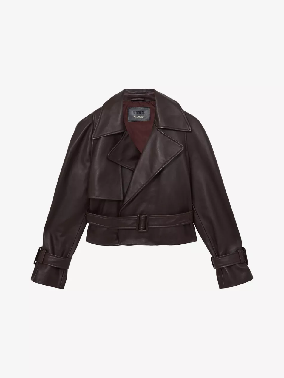 Bodie Cropped Leather Jacket