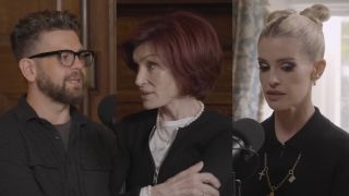 Jack, Sharon and Kelly Osbourne discuss Ozzy around a table