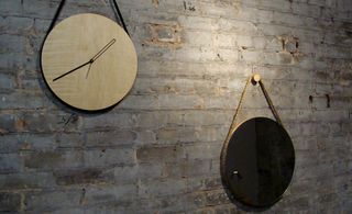 Hanging clock & mirror