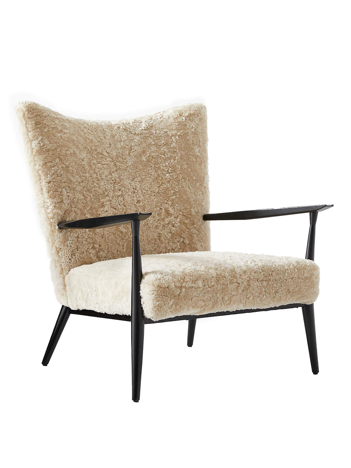 Pull-Up Shearling Lounge Chair Model 1321 by Paul Mccobb
