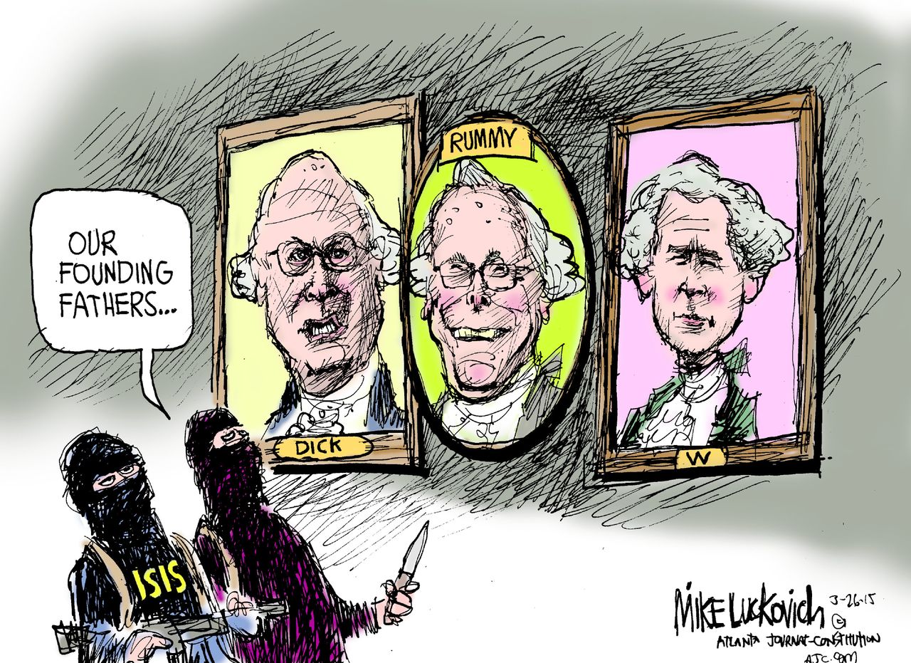 Political cartoon World ISIS Bush administration