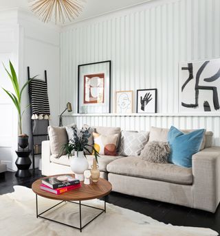 Small living room with panelling