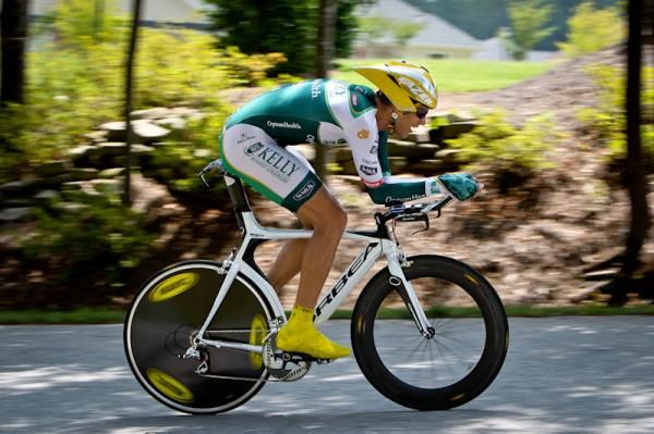 Reid Mumford (Kelly Benefit Strategies-OptumHealth) going fast on the back side of the course.