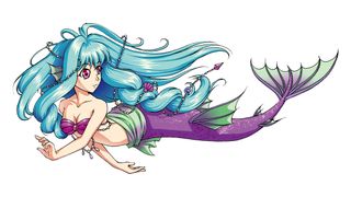 Manga artist; a mermaid drawn in the manga style