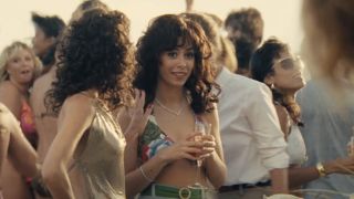 Cristin Milioti enjoying a drink in The Wolf of Wall Street