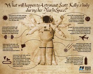Scott Kelly's Body in Space Infographic