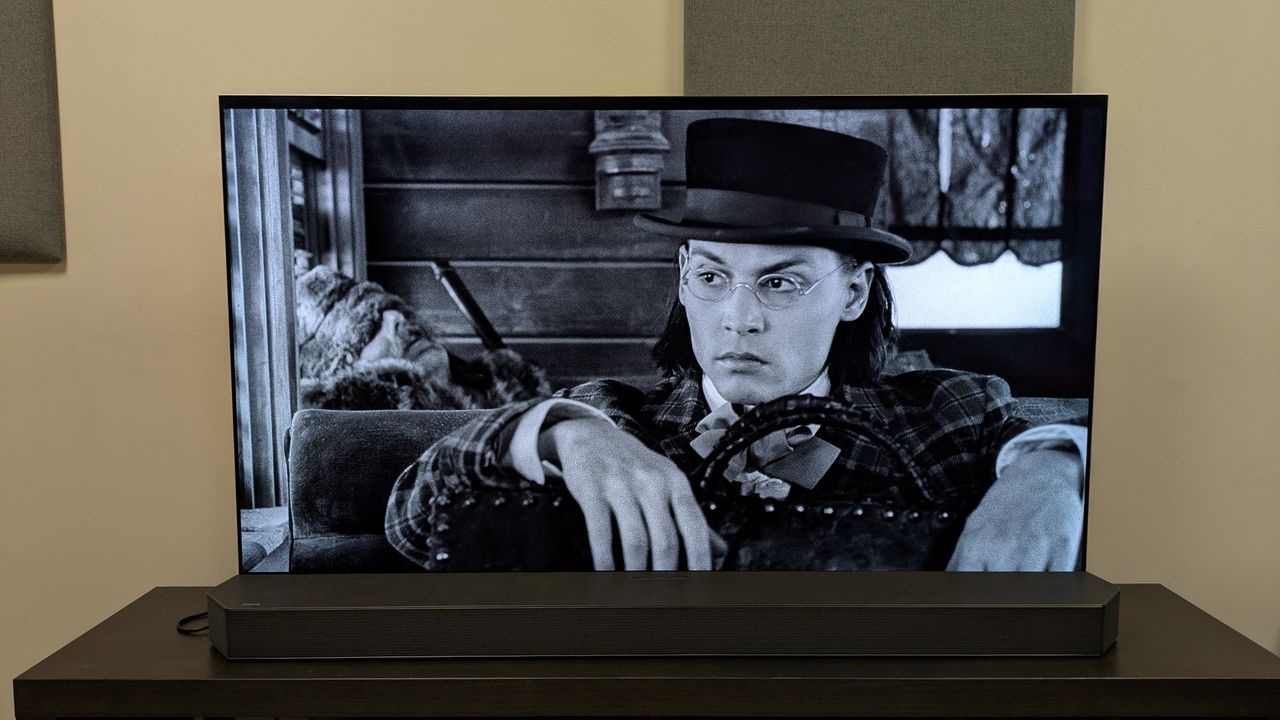Dead Man 4K Blu-ray on LG G5 showing William Blake on screen