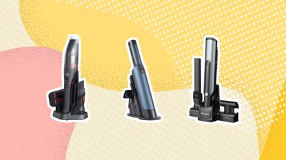Image of three of the best handheld vacuums from Shark, RODIMI and Beldray