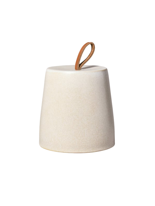 Ceramic and Leather Door Stopper 