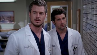 Eric Dane as "McSteamy" Mark Sloan and Patrick Dempsey as "McDreamy" Derek Shepherd on Grey's Anatomy Season 4, Episode 7.