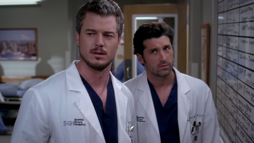 Eric Dane as "McSteamy" Mark Sloan and Patrick Dempsey as "McDreamy" Derek Shepherd on Grey's Anatomy Season 4, Episode 7.