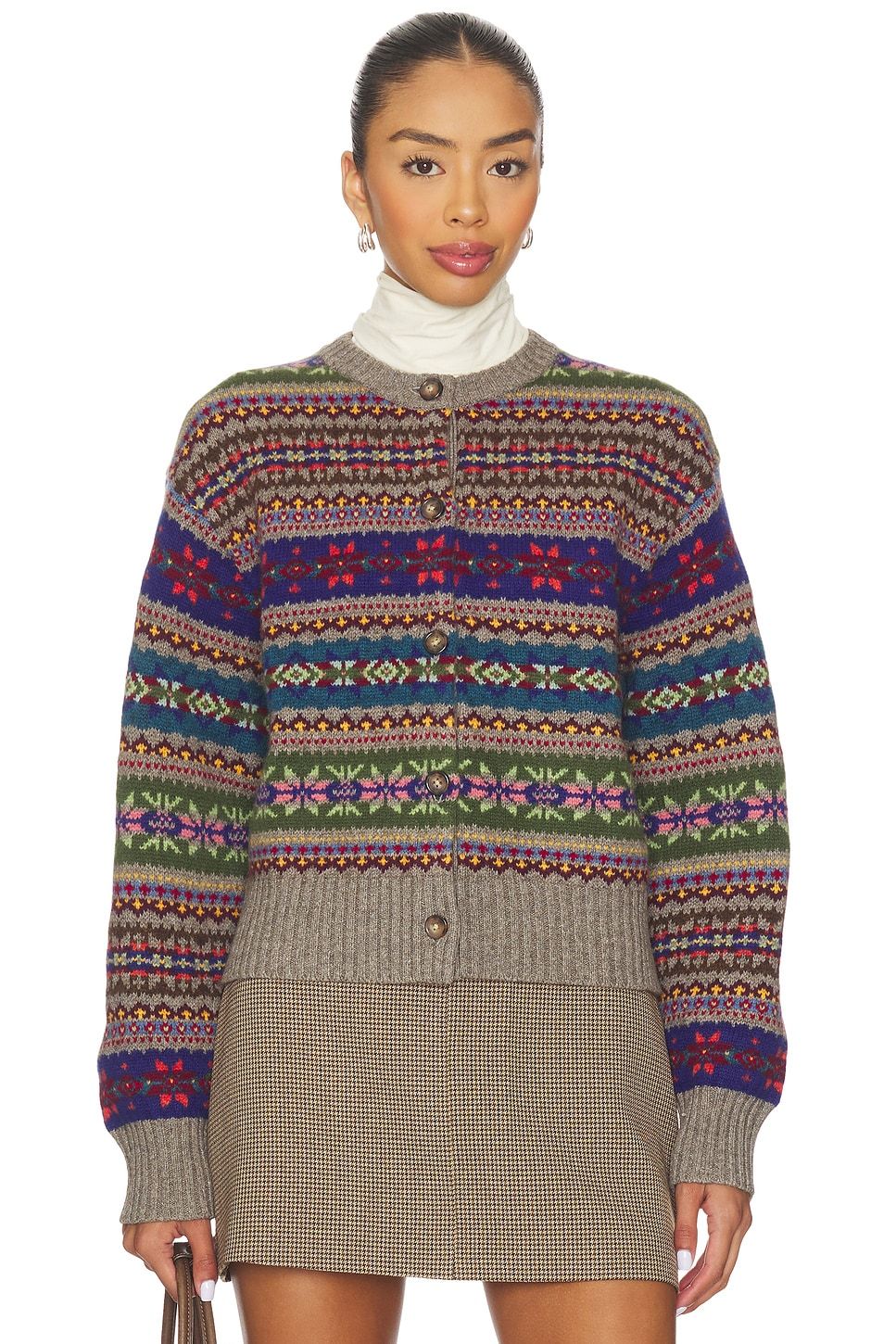 Fair Isle Buttoned Cardigan
