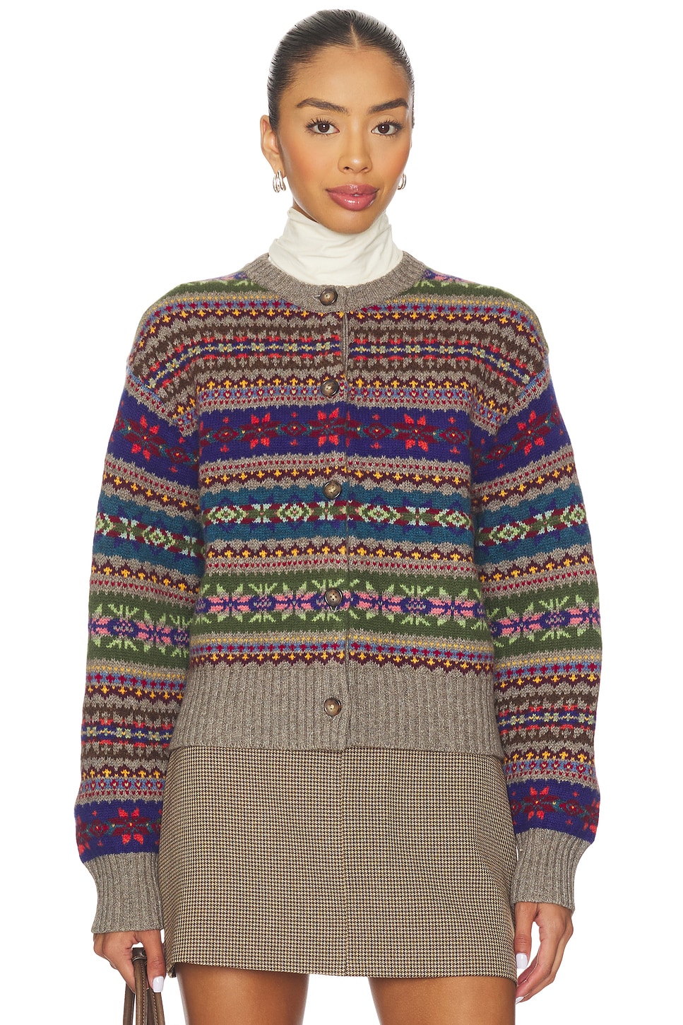 Fair Isle Buttoned Cardigan