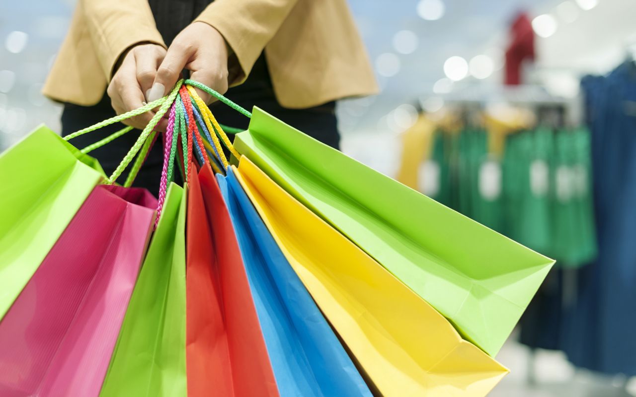 Woman with shopping bags