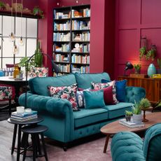 living room with wooden flooring and two set sofa