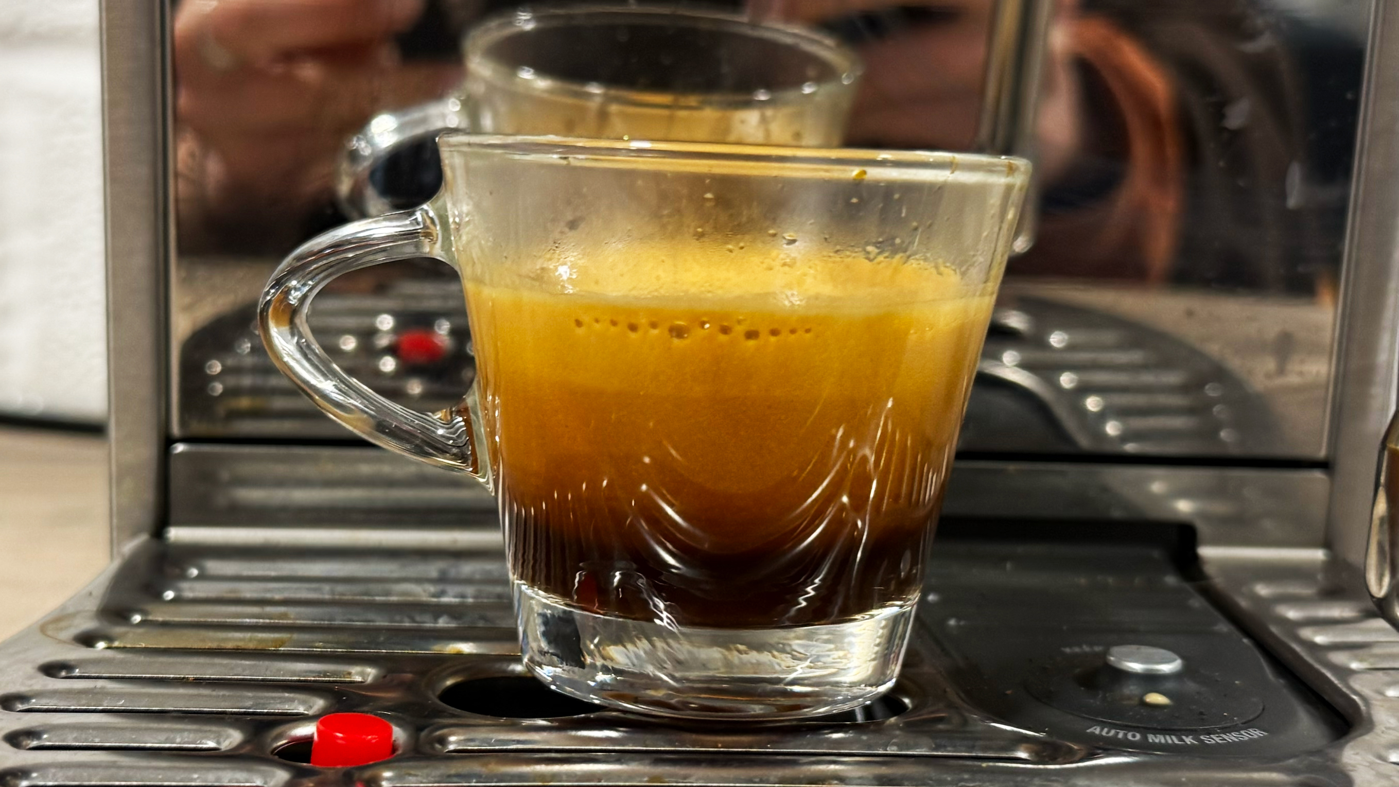 espresso made on the breville bambino plus