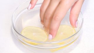 Lemon slices in bowl