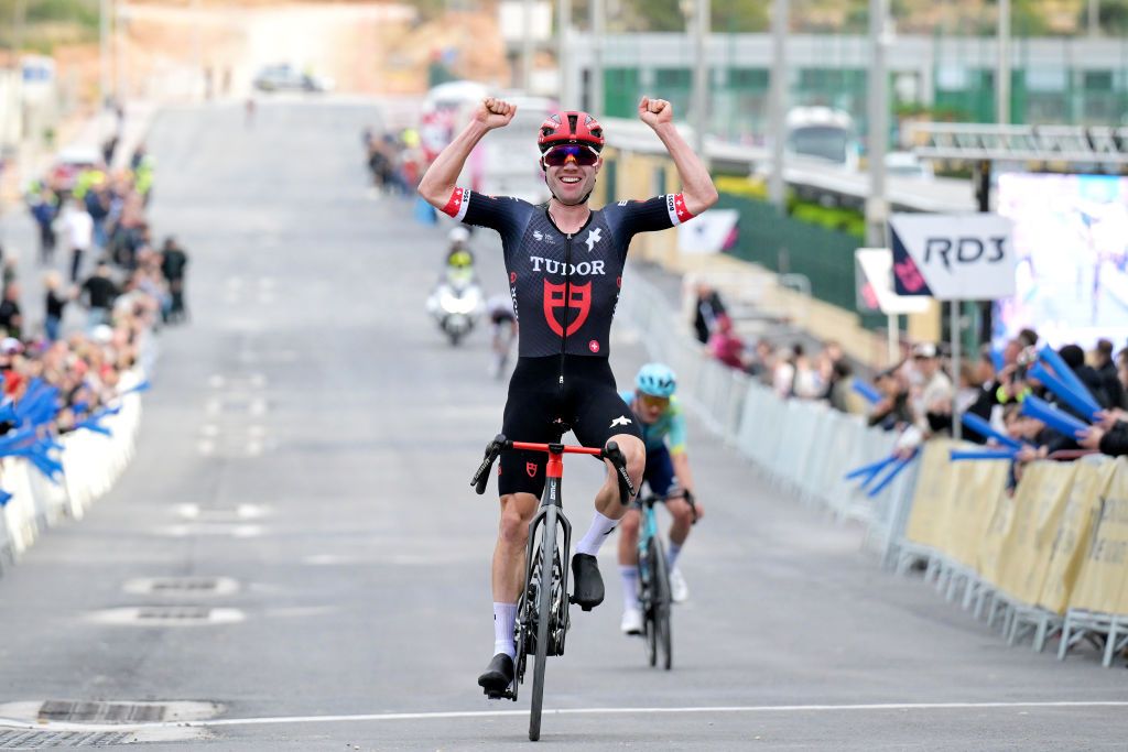 Marc Hirschi of Tudor Pro Cycling Team wins Classica Comunitat Valenciana 1969 - Gran Premi Valencia 2025