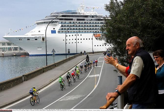 Cruise ships dwarf the Giro d'Italia