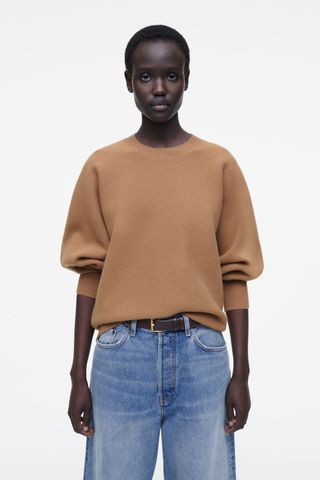 Rounded Double-Faced Wool Sweater