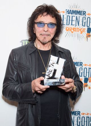 Tony Iommi with his Metal Hammer Golden God award