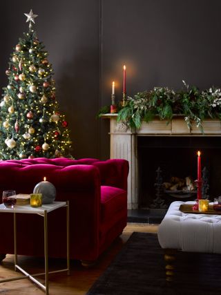 a christmas living room