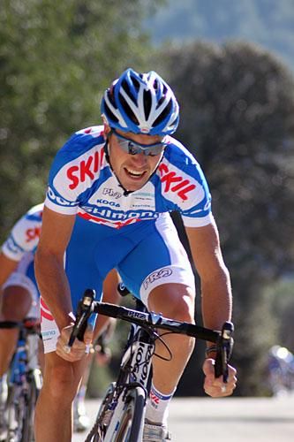 Australian rider Mitchell Docker does a strength effort.