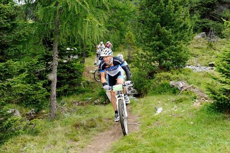 A singletrack section of TransAlp stage 4