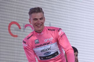 Marcel Kittel in pink after stage three of the 2016 giro d'Italia. Photo: Graham Watson