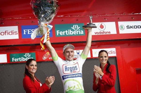 John Degenkolb (Argos-Shimano) feted on the podium.