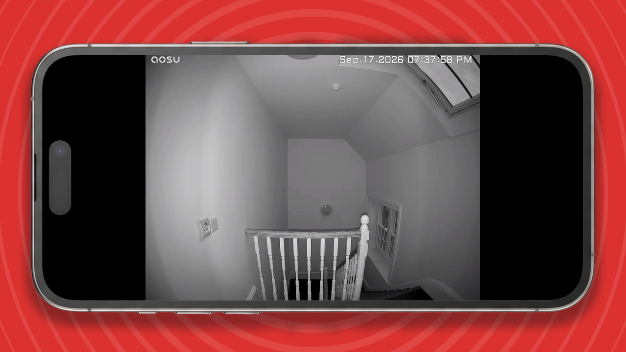 Night time footage from Aosu Video Doorbell R1 Ultra in app