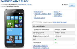 Samsung ATIV S available for pre-order
